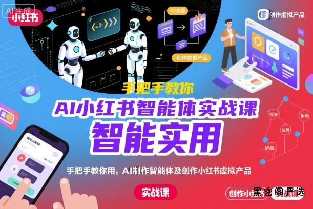 AI小红书智能体实战课，手把手教你用AI制作智能体及创作小红书虚拟产品，提效+内容商业化(更新)-HeiMiGe