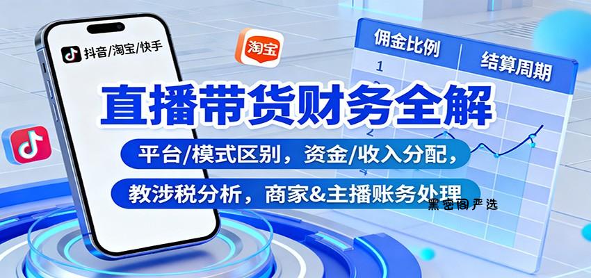 直播带货财务全解：平台/模式区别，资金/收入分配，涉税分析，商家&主播账务处理-HeiMiGe