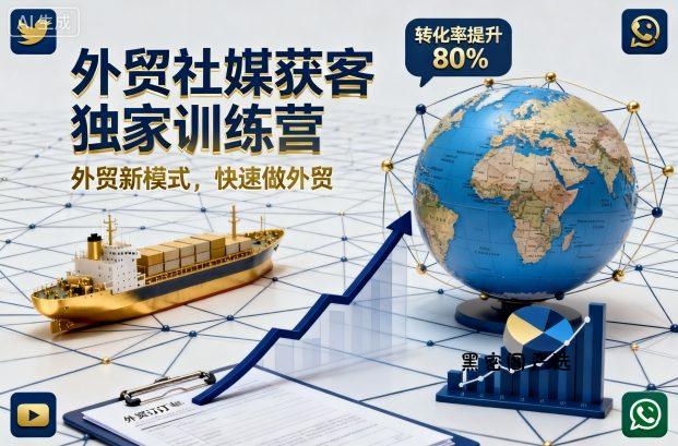 外贸社媒获客独家训练营，外贸新模式，快速做外贸-HeiMiGe