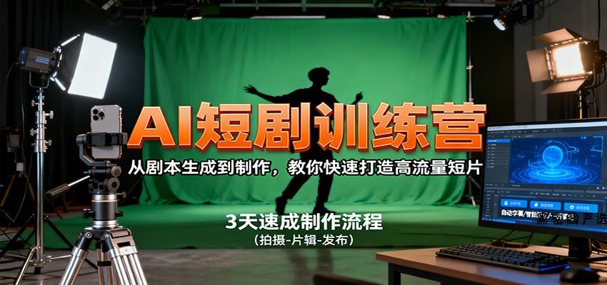 AI短剧训练营，从剧本生成到制作，教你快速打造高流量短片-HeiMiGe