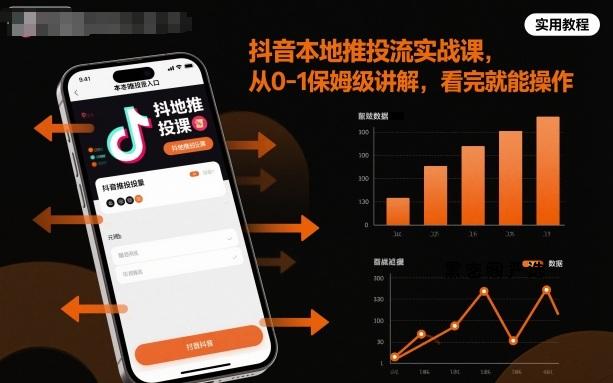 抖音本地推投流实战课，从0-1保姆级讲解，看完就能操作-HeiMiGe