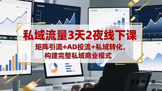 私域流量3天2夜线下课，矩阵引流+AD投流+私域转化，构建完整私域商业模式-HeiMiGe