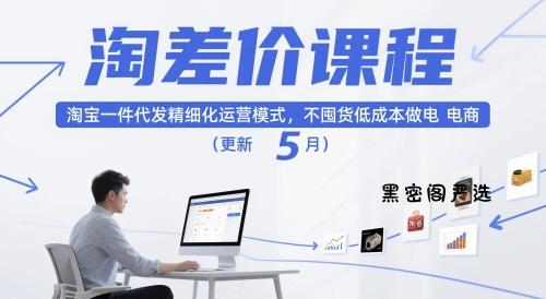 淘差价课程,淘宝一件代发精细化运营模式,不囤货低成本做电商(更新10月)
