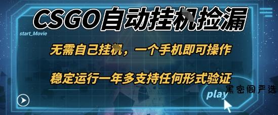 游戏自动挂G捡漏，一个手机即可操作，当天可操作见到结果，新手小白轻松月入1W+【揭秘】-HeiMiGe
