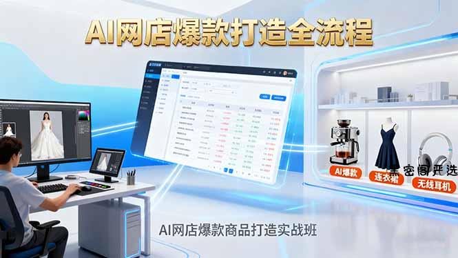 AI网店爆款商品打造实战班：AI技术实现商品图智能处理，快速搭建AI网店-HeiMiGe