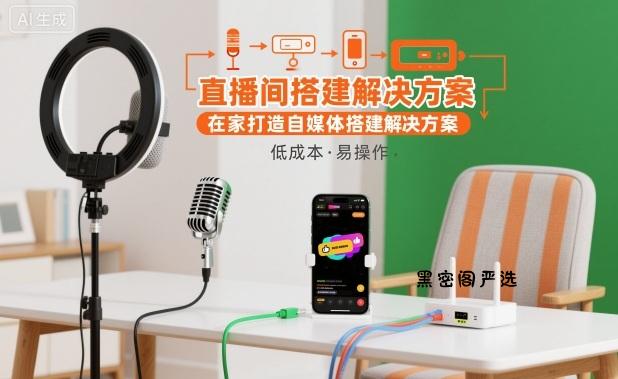 直播间搭建解决方案，在家打造自媒体搭建解决方案-HeiMiGe
