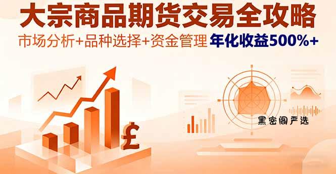 大宗商品期货交易全攻略,市场分析+品种选择+资金管理,年化收益500%+-HeiMiGe