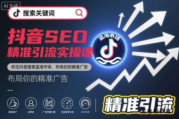 抖音SEO精准引流实操课，抓住抖音搜索蓝海市场，布局你的精准广告-HeiMiGe