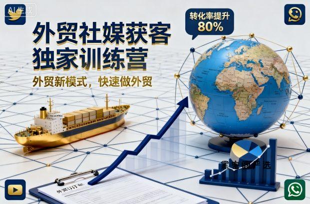 外贸社媒获客独家训练营，外贸新模式，快速做外贸(更新)-HeiMiGe