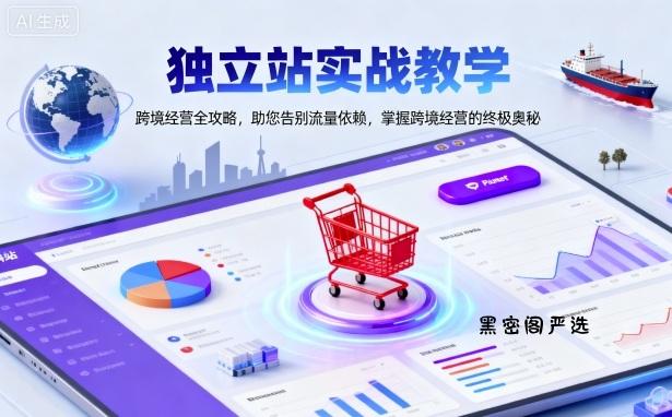 独立站实战教学,跨境经营全攻略,助您告别流量依赖,掌握跨境经营的终极奥-HeiMiGe