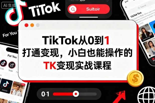 TikTok从0到1打通变现，小白也能操作的TK变现实战课程-HeiMiGe