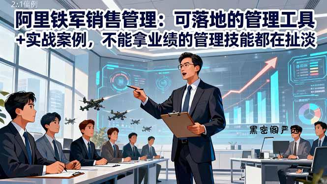阿里铁军销售管理：可落地的管理工具+实战案例，不能拿业绩的管理都在扯淡-HeiMiGe