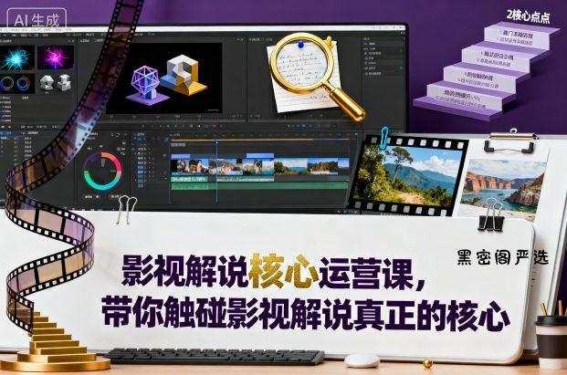 影视解说核心运营课，带你触碰影视解说真正的核心-HeiMiGe