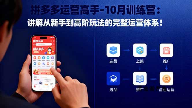 拼多多运营高手-10月训练营：讲解从新手到高阶玩法的完整运营体系！-HeiMiGe