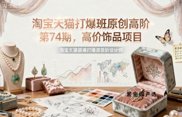 淘宝天猫打爆班原创高阶第74期，高价饰品项目-HeiMiGe