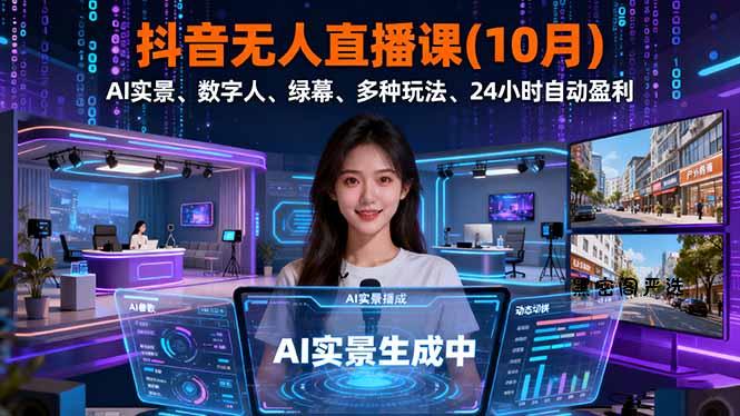 抖音无人直播课(10月-HeiMiGe