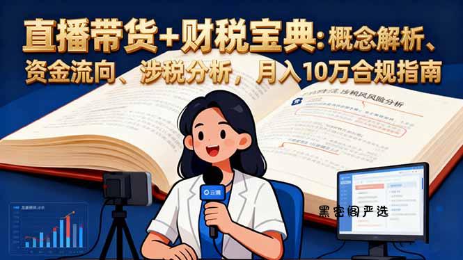 直播带货+财税宝典:概念解析、资金流向、涉税分析,月入10万合规指南-HeiMiGe