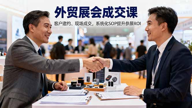 外贸展会成交课，含目标制定、客户邀约、现场成交，系统化SOP提升参展ROI-HeiMiGe