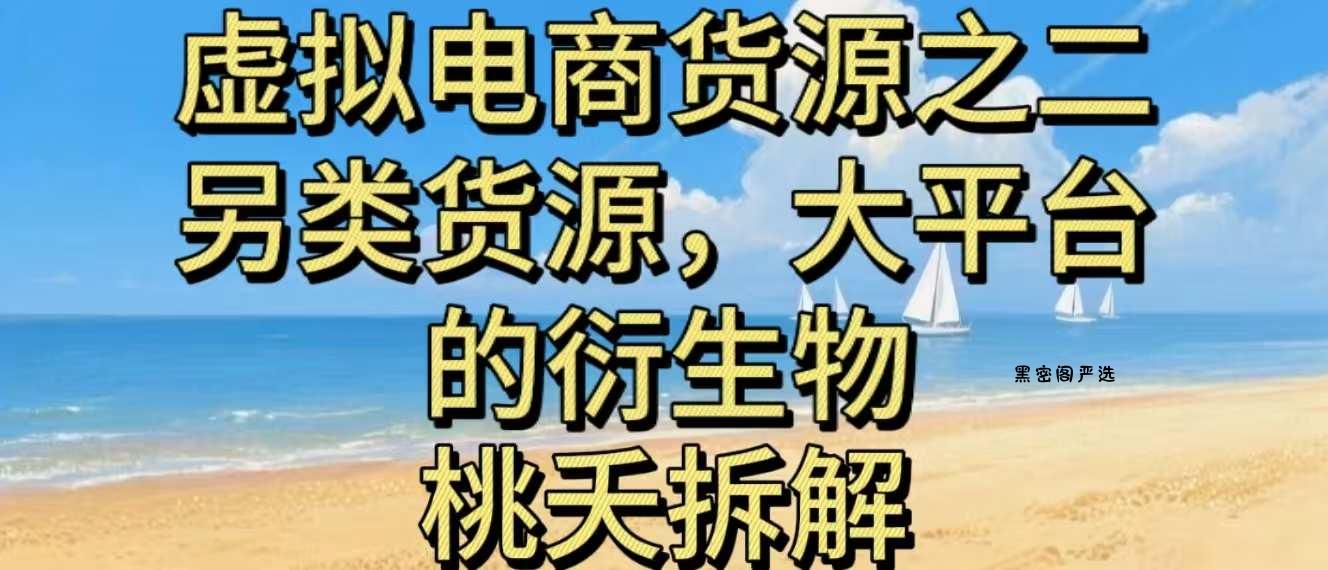 虚拟电商之二—另类的货源，大平台的衍生物-HeiMiGe
