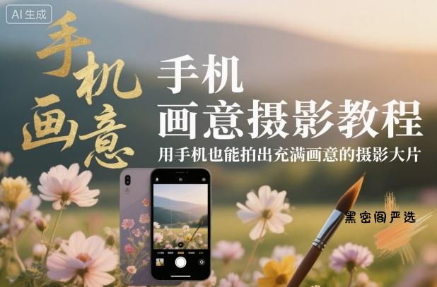 手机画意摄影教程，用手机也能拍出充满画意的摄影大片-HeiMiGe