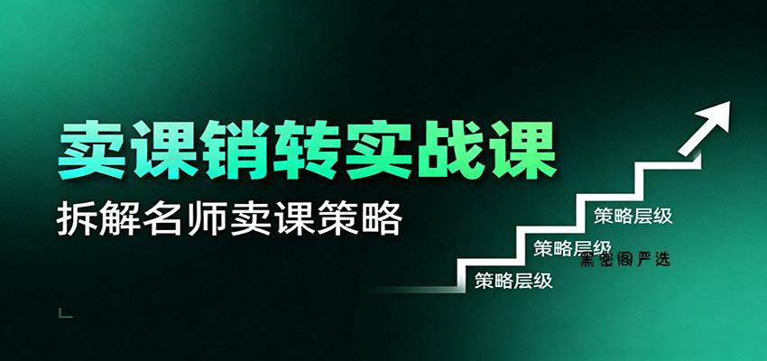 卖课销转实战课：卖课营销模型、销转公式、千万名师亿级卖课术-HeiMiGe