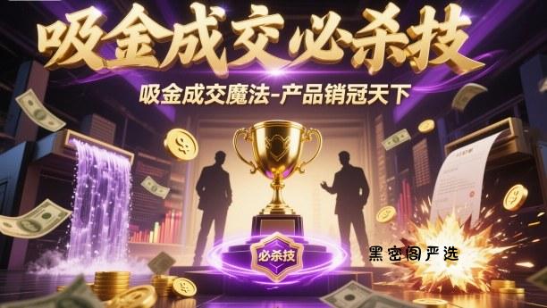 吸金成交必杀技，吸金成交魔法-产品销冠天下-HeiMiGe