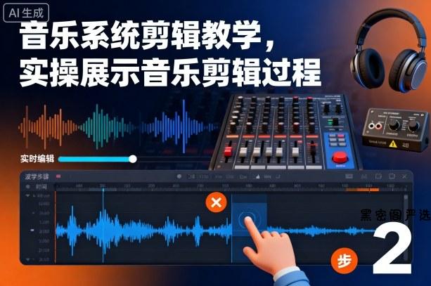 音乐系统剪辑教学，实操展示音乐剪辑过程-HeiMiGe