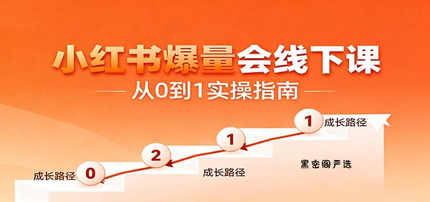 小红书爆量会线下课，聚焦小红书运营全流程，从0到1爆店实操方案-HeiMiGe