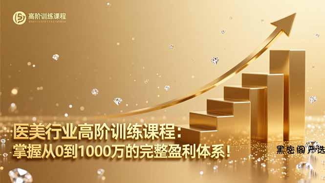 医美行业高阶训练课程：掌握从0到1000万的完整盈利体系！-HeiMiGe