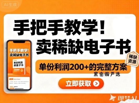 手把手教学！在小红书卖稀缺电子书，单份利润2张+的完整方案-HeiMiGe