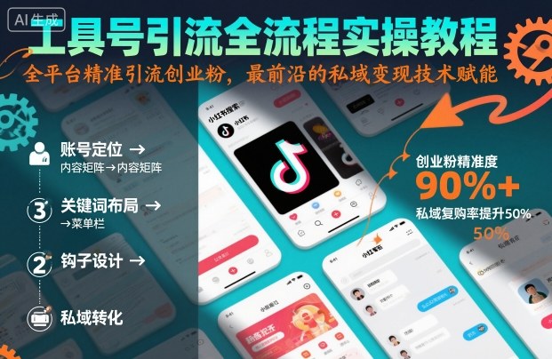 工具号引流全流程保姆级实操教程，全平台精准引流创业粉，最前沿的私域变现技术赋能-HeiMiGe