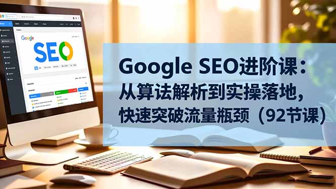 Google SEO进阶课：从算法解析到实操落地，快速突破流量瓶颈(92节课-HeiMiGe