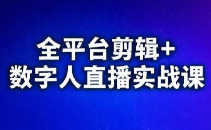 视频号、快手、抖音全平台剪辑+数字人直播实战课(更新10月)​-HeiMiGe
