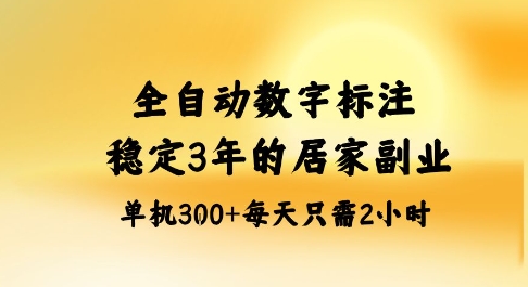 全自动数字标注，稳定3年的蓝海项目，居家也能矩阵开干的副业，单机日入3张+【揭秘】-HeiMiGe