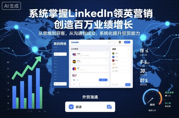 系统掌握LinkedIn领英营销，创造百万业绩增长，从思维到获客，从沟通到成交，系统化提升外贸能力-HeiMiGe