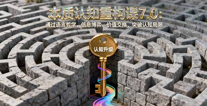 本质认知重构课7.0：通过语言哲学、信息博弈、价值交换，突破认知局限-HeiMiGe