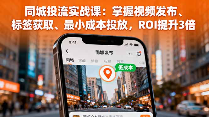 同城投流实战课：掌握视频发布、标签获取、最小成本投放，ROI提升3倍-HeiMiGe