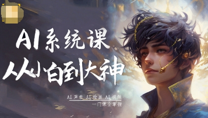 AI系统课程，从小白到大神系统学AI，AI声音-AI绘画-AI视频一门课全掌握-HeiMiGe
