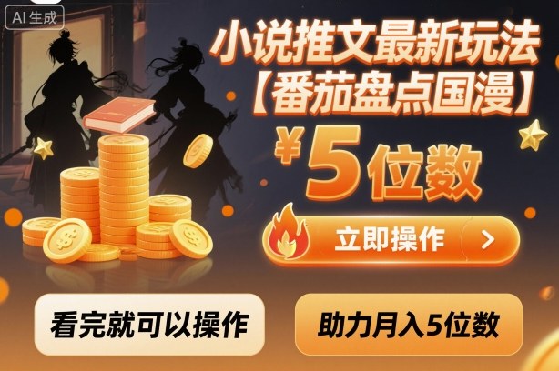 小说推文最新玩法，助力月入5位数【番茄盘点国漫】玩法，看完就可以操作-HeiMiGe