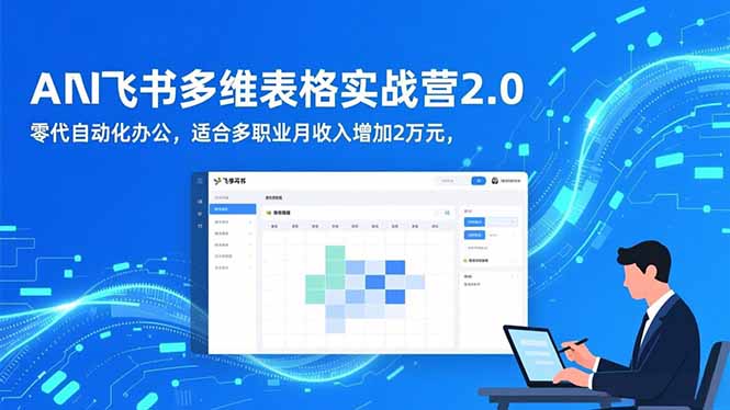 AI+飞书多维表格实战营2.0：零代码自动化办公，适合多职业月收入增加2万元-HeiMiGe