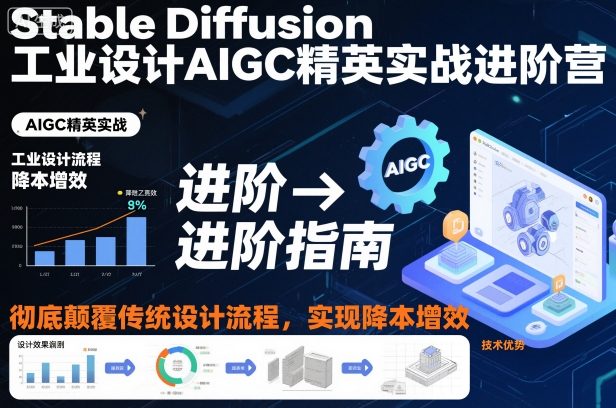 Stable Diffusion工业设计AIGC精英实战进阶营，彻底颠覆传统设计流程，实现降本增效-HeiMiGe