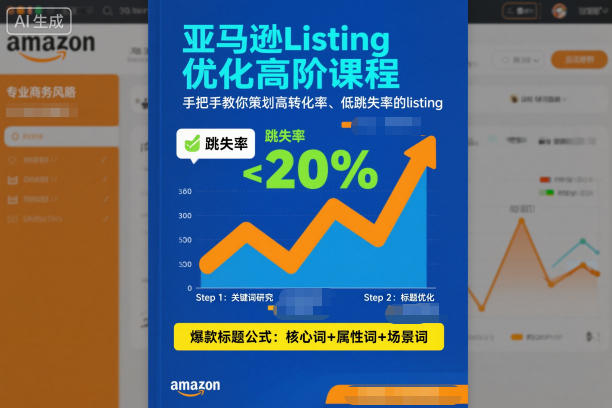 亚马逊Listing优化高阶课程，手把手教你策划高转化率、低跳失率的listing-黑密阁