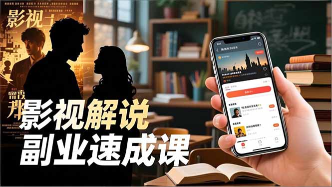 Tk影视解说副业速成课，软件安装、全流程实操、爆款预设，新手两周变现-黑密阁