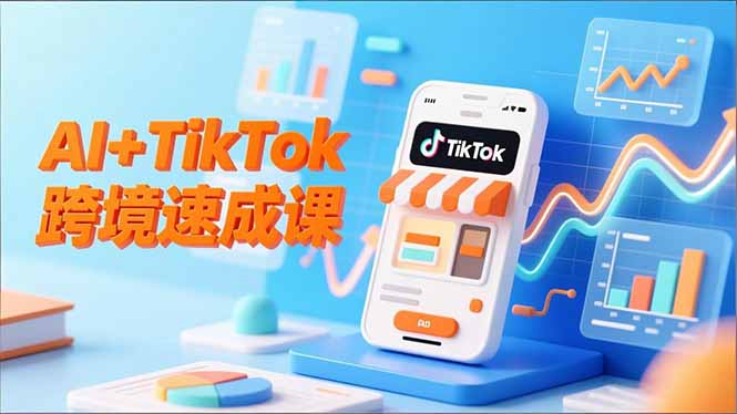 AI+TikTok跨境速成课，智能翻译、店铺定位、流程拆解，7天高效上线运营-黑密阁