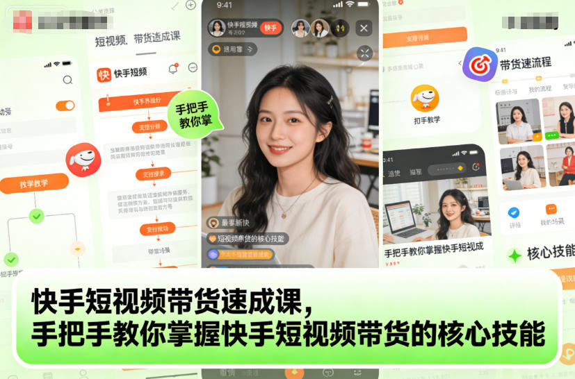 快手短视频带货速成课,手把手教你掌握快手短视频带货的核心技能-黑密阁