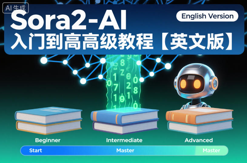 Sora2-AI入门到高级教程【英文版】-黑密阁