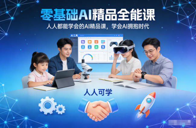 零基础AI精品全能课,人人都能学会的AI精品课,学会AI拥抱时代-黑密阁