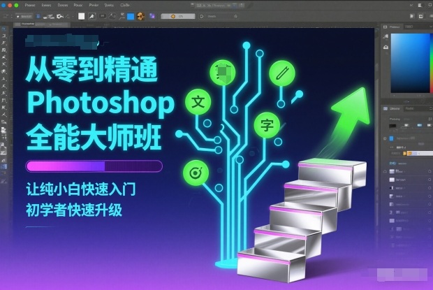 从零到精通Photoshop全能大师班，让纯小白快速入门，初学者快速升级-黑密阁