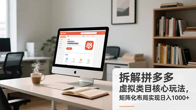 拆解拼多多虚拟类目核心玩法，矩阵化布局实现日入1000+-黑密阁