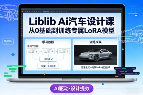 Liblib Ai汽车设计课，从0基础文生图，到教你训练专属设计和风格LoRA模型-黑密阁